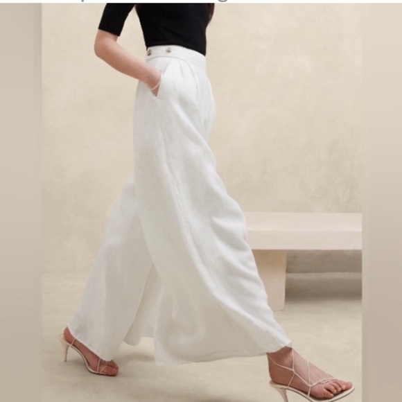 BANANA REPUBLIC LINA LINEN WIDE-LEG PANT - Picture 1 of 3